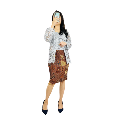 Rok Plisket Batik Pendek