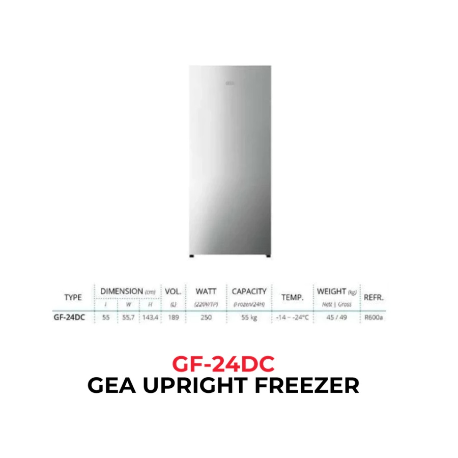  GEA Upright Freezer GF24DC