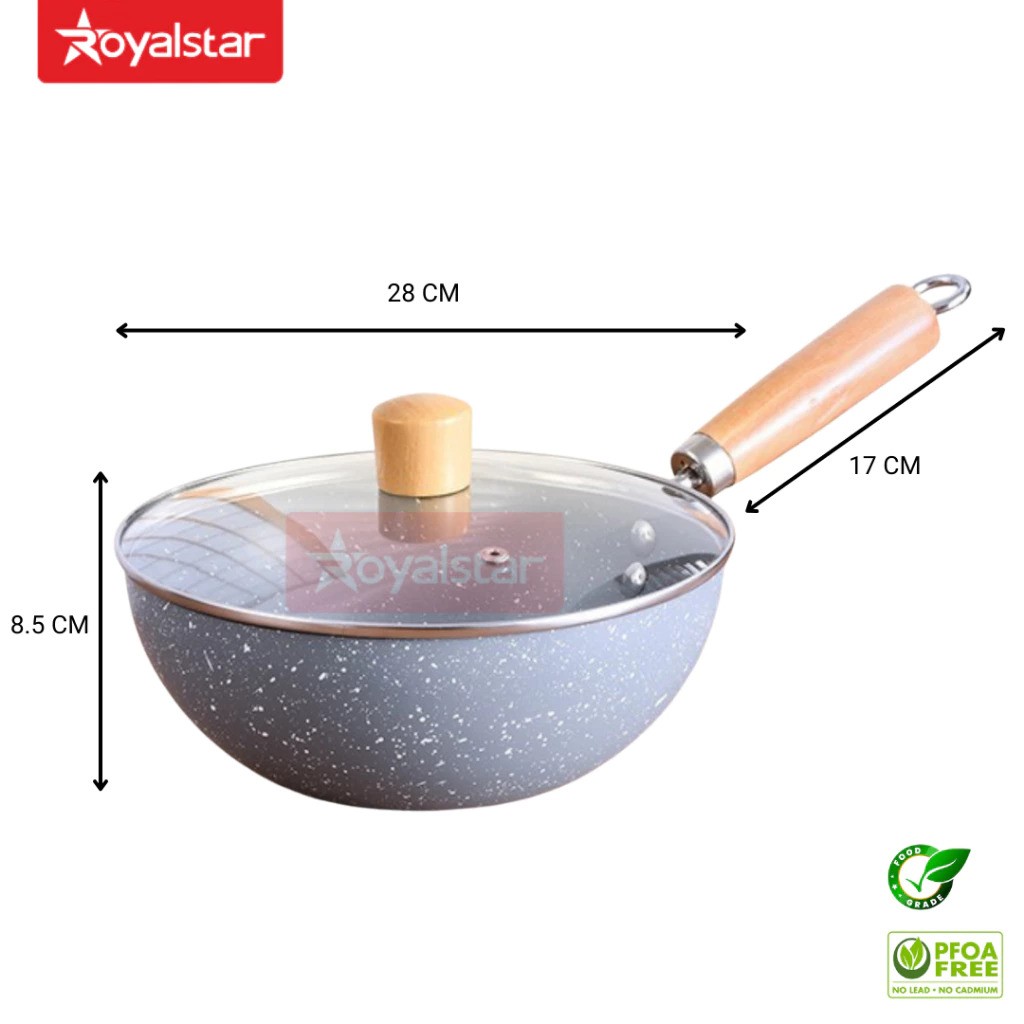 Royalstar Nobilis Panci Wajan Granite Anti Lengket 28 Cm