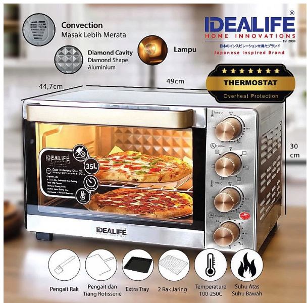 IDEALIFE Innovative Solutions IDEALIFE Multifunction Oven MO-3501