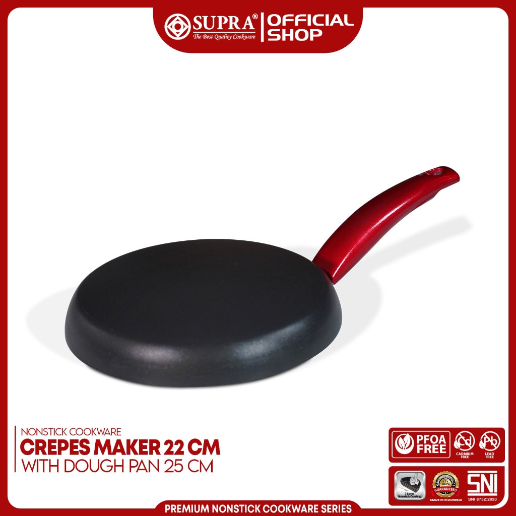 Supra Teratai Metal Supra Panci Crepes Maker 22 cm + Dough Pan 25 cm