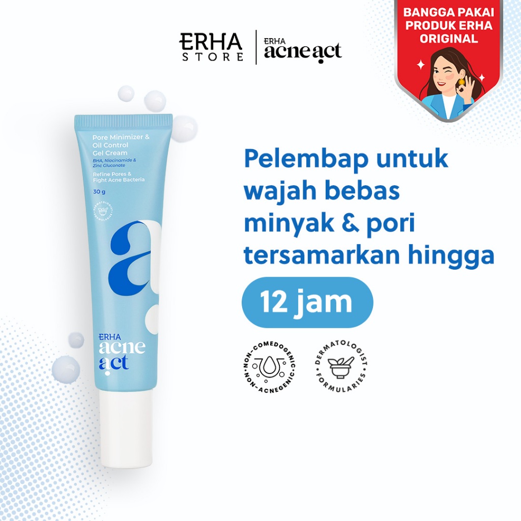 ERHA Clinic Indonesia ERHA Acneact Pore Minimizer & Oil Control Gel Cream