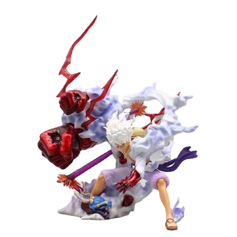 One Piece Luffy Gear 5 Sun God Nika Action Figure 4