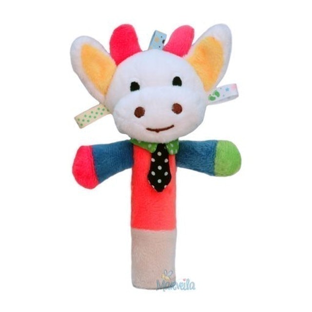 Rattle Squeeze Stick Taggies Cow