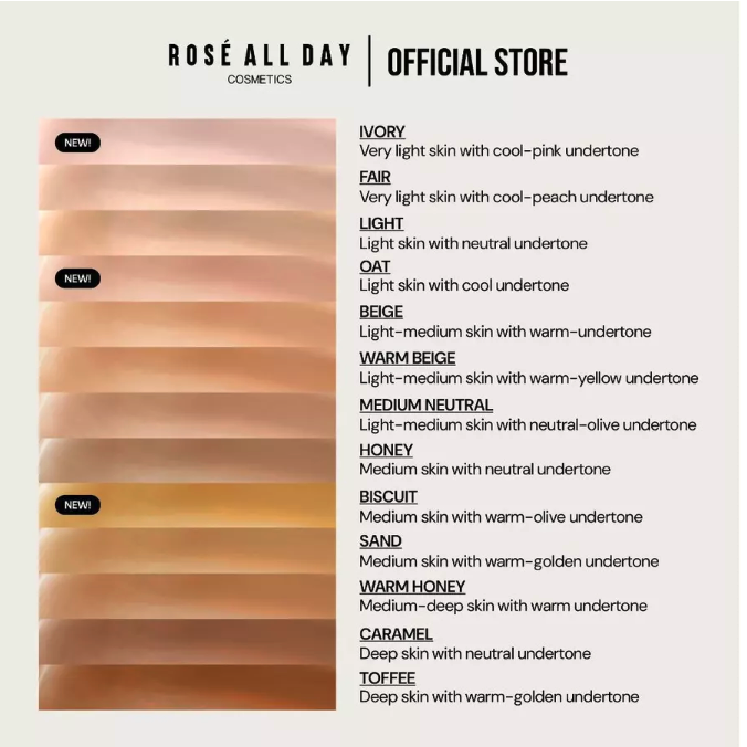 Rose Cosmetics International Rosé All Day The Realest Lightweight Essence Cushion Warm Beige