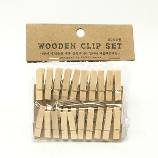 NANAL Korea  Wooden Clip Set