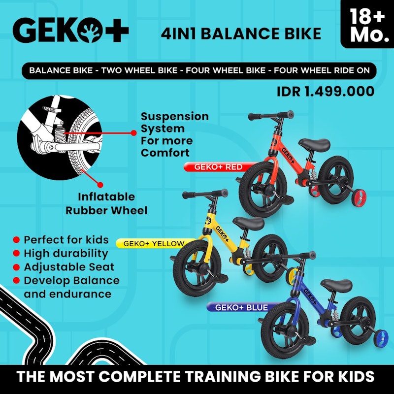 Geko Plus 4 in 1 Kids Balance Bike 12" 4
