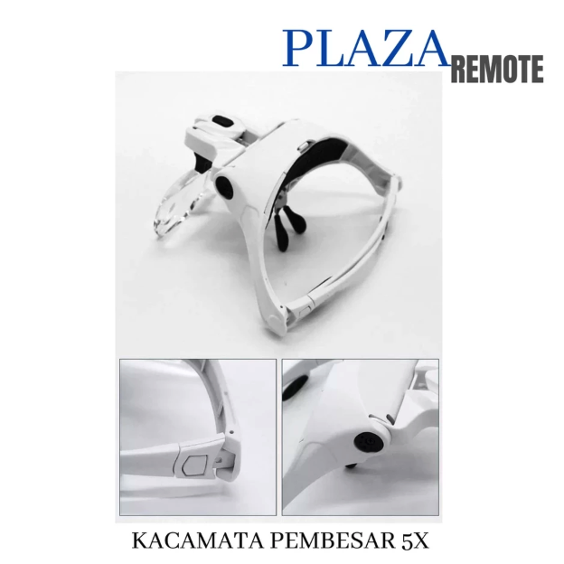  Kacamata Pembesar Reparasi Magnifying Glass LED + 5 Set Lensa