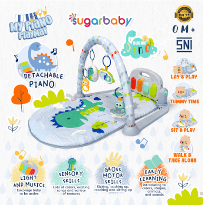 SugarBaby My Piano Playmat Baby Gym 3