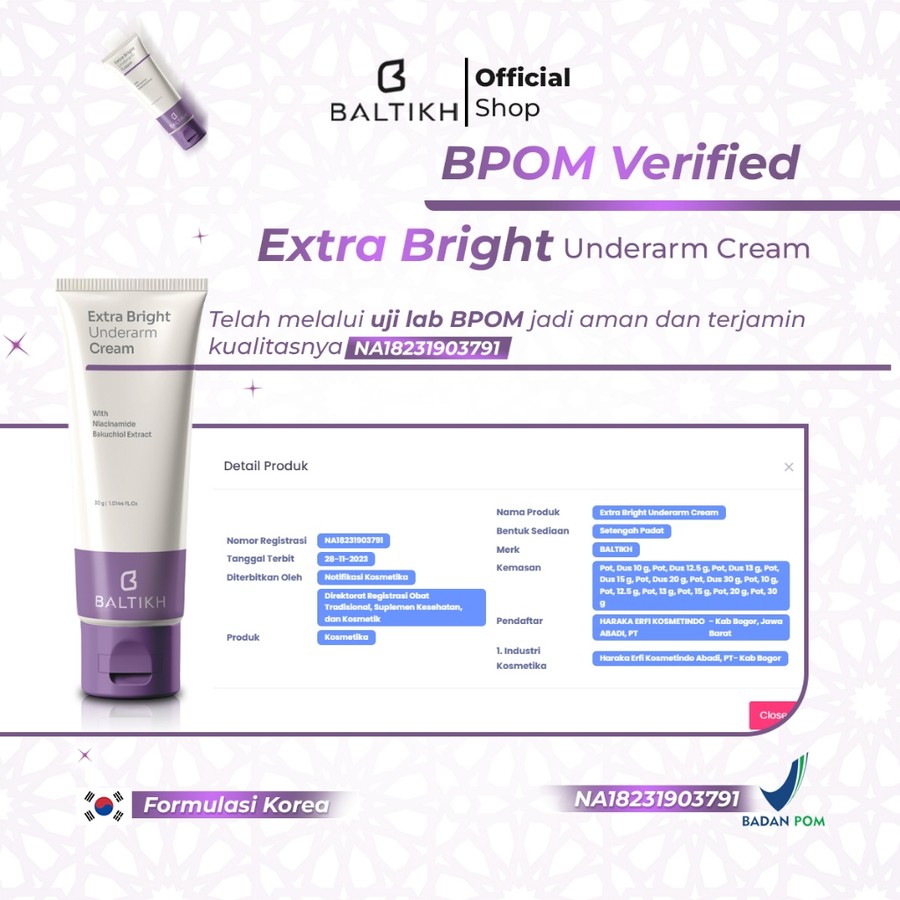  BALTIKH Extra Bright Underarm Cream