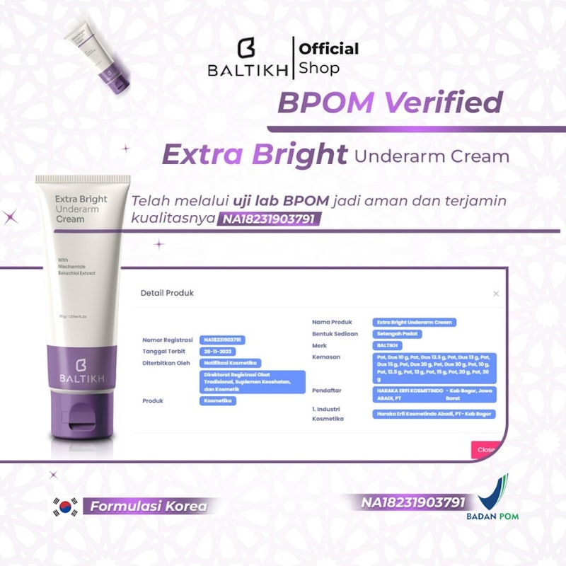 BALTIKH Extra Bright Underarm Cream 4