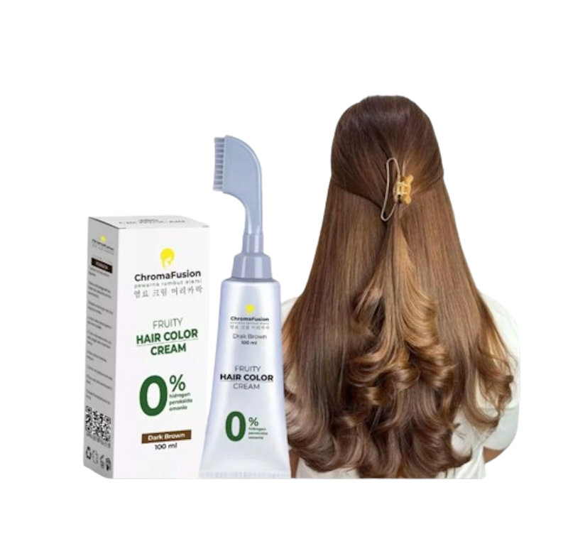 ChromaFusion Fruity Hair Color Cream Dark Brown 1
