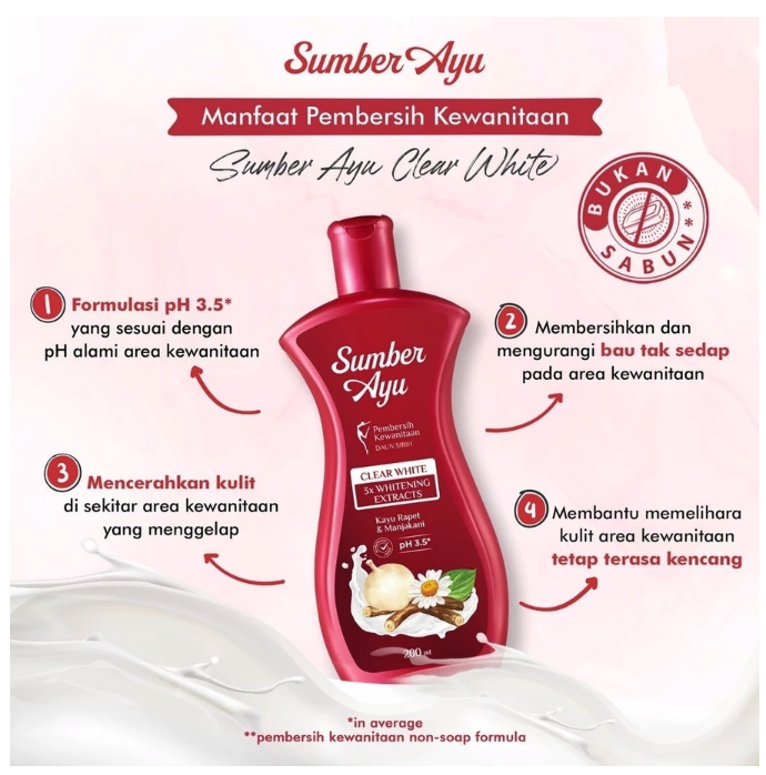 Unza Vitalis Sumber Ayu Feminine Wash Clear White 