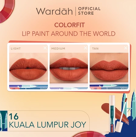 Paragon Technology and Innovation Wardah Colorfit Last All Day Lip Paint Around the World Edition 16 Kuala Lumpur Joy