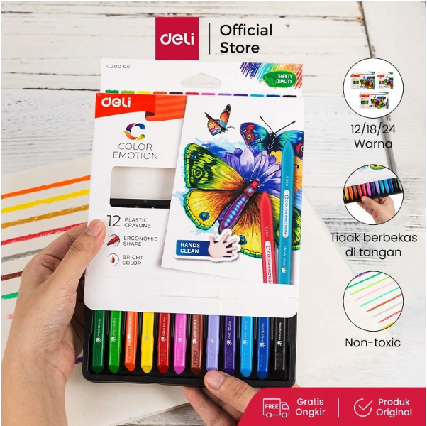 DELI Plastic Crayons 2