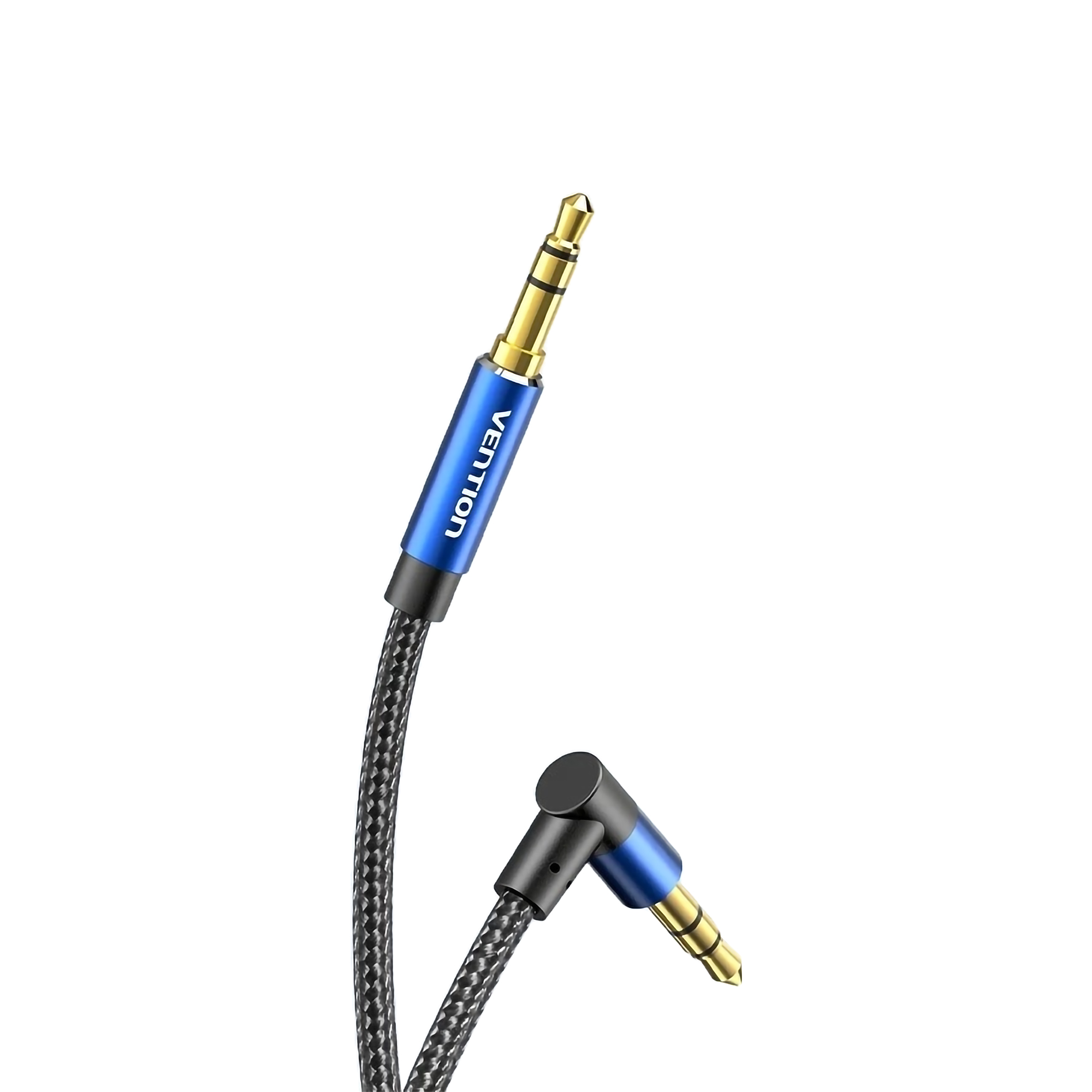 Vention Audio Cable Aux 3.5 mm L Shape Male to Male BAZL Black 1 meter