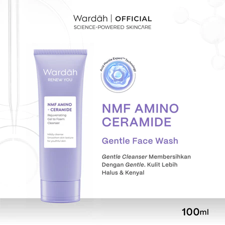 Paragon Technology and Innovation Wardah Renew You NMF Amino + Ceramide Rejuvenating Gel to Foam Cleanser