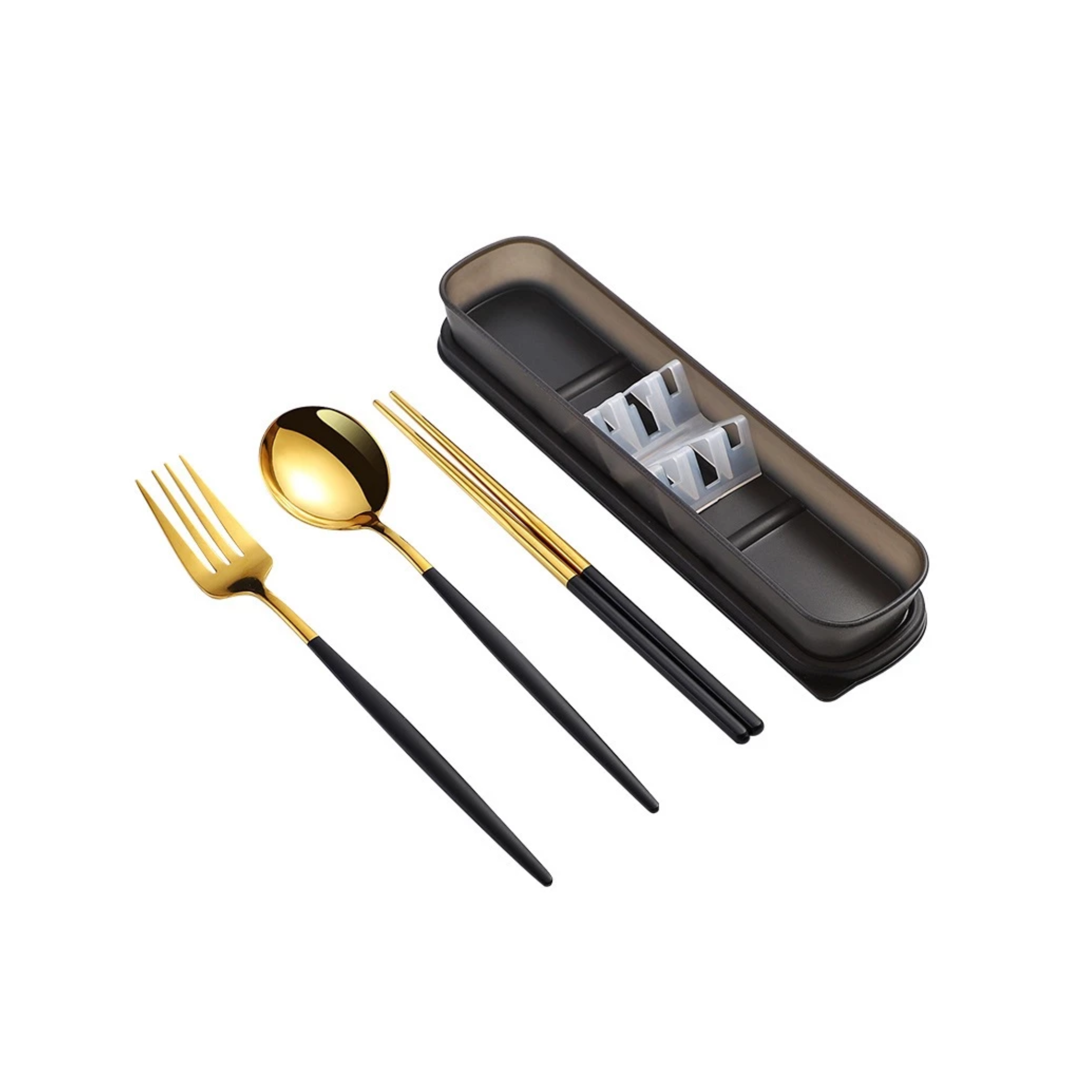 YUMSUN 3 in 1 Sendok Garpu Sumpit Set