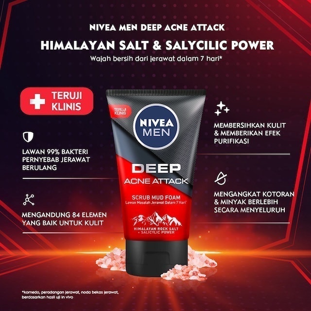 Beiersdorf Nivea Men Deep Acne Attack Facial Wash