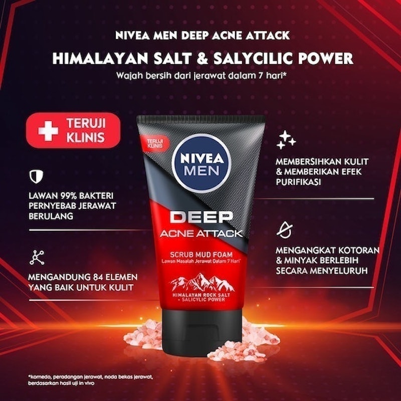 Nivea Men Deep Acne Attack Facial Wash 5