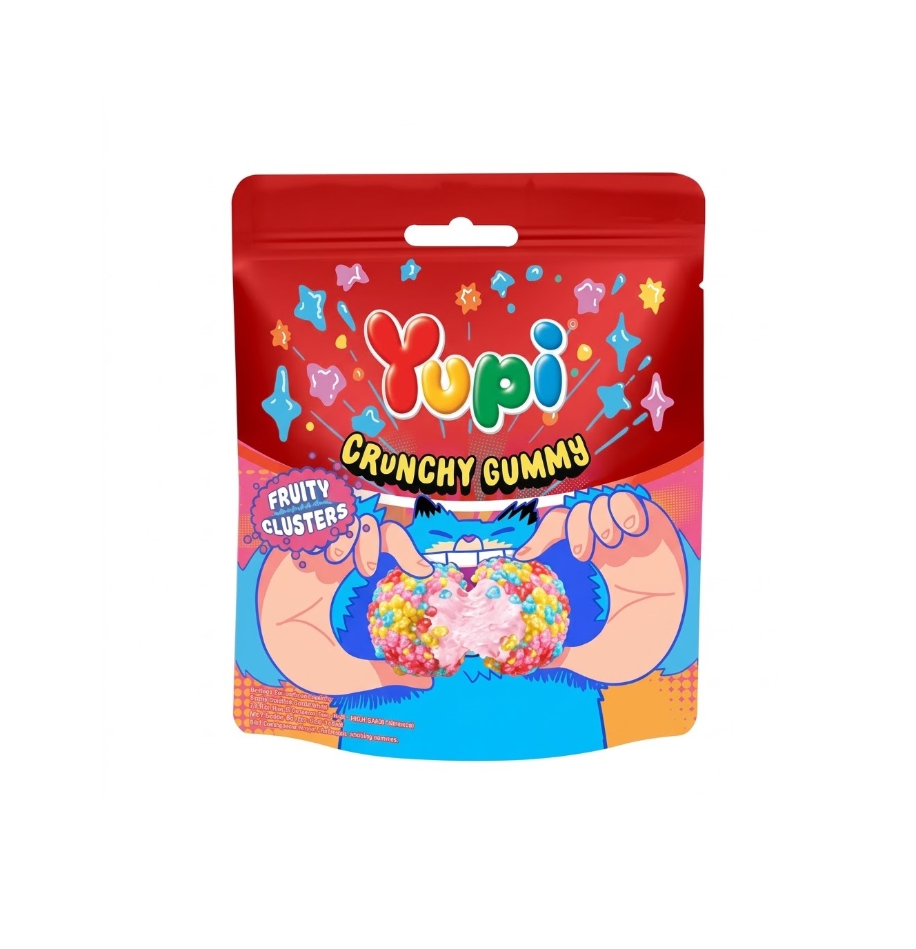 Yupi Crunchy Gummy Fruity Clusters 1