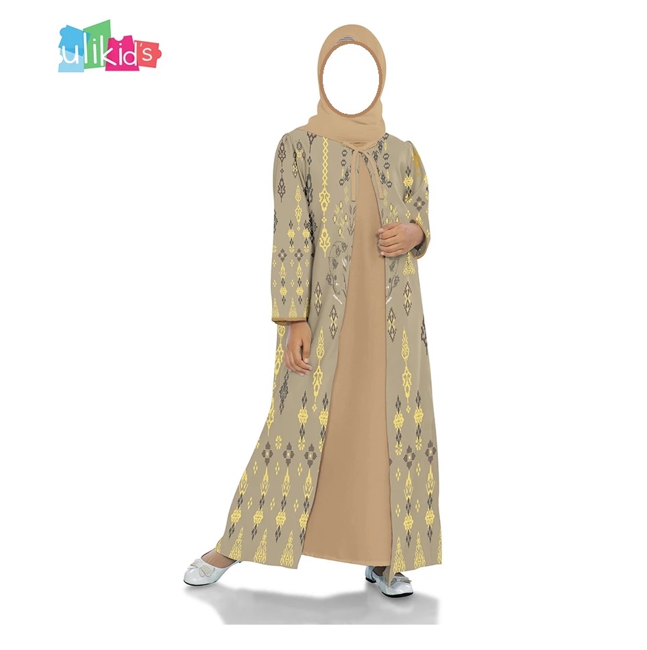Ulikids Gamis Anak Set Hijab Motif Batik Nusantara 4
