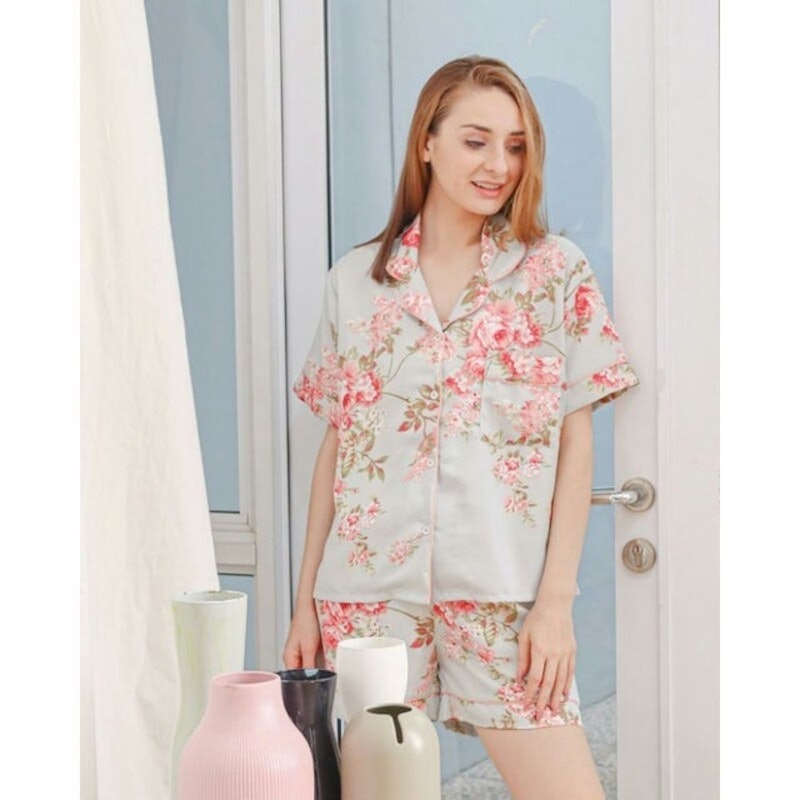 Santorini Flower Pajamas Set