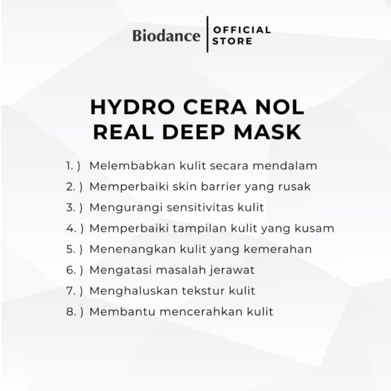 Ancors Biodance Hydro Cera Nol Real Deep Mask