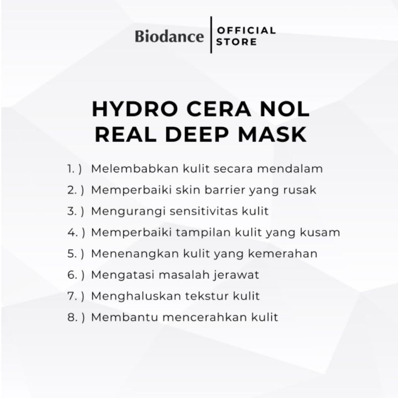 Biodance Hydro Cera Nol Real Deep Mask 3