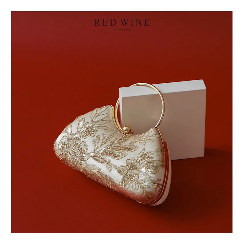 Red Wine Brigitt Clutch Pesta Wanita 2