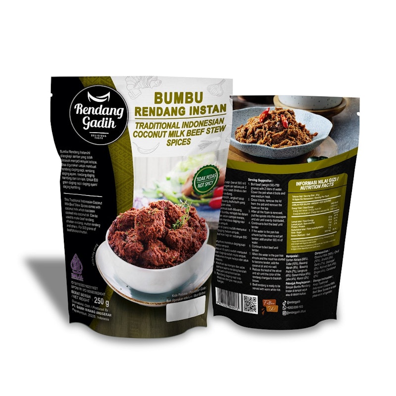 Rendang Gadih Bumbu Rendang Instan Tidak Pedas 2