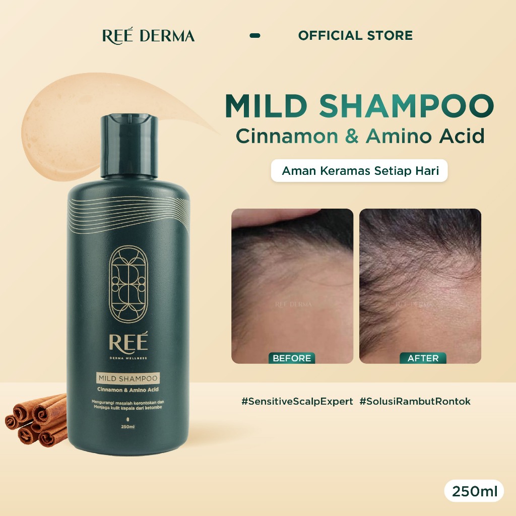 Ree Derma Indonesia Ree Derma Wellness Cinnamon & Amino Acid Mild Shampoo
