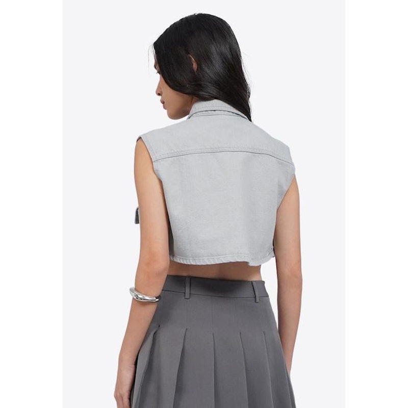 COLORBOX Crop Vest with Overlap Pocket 5