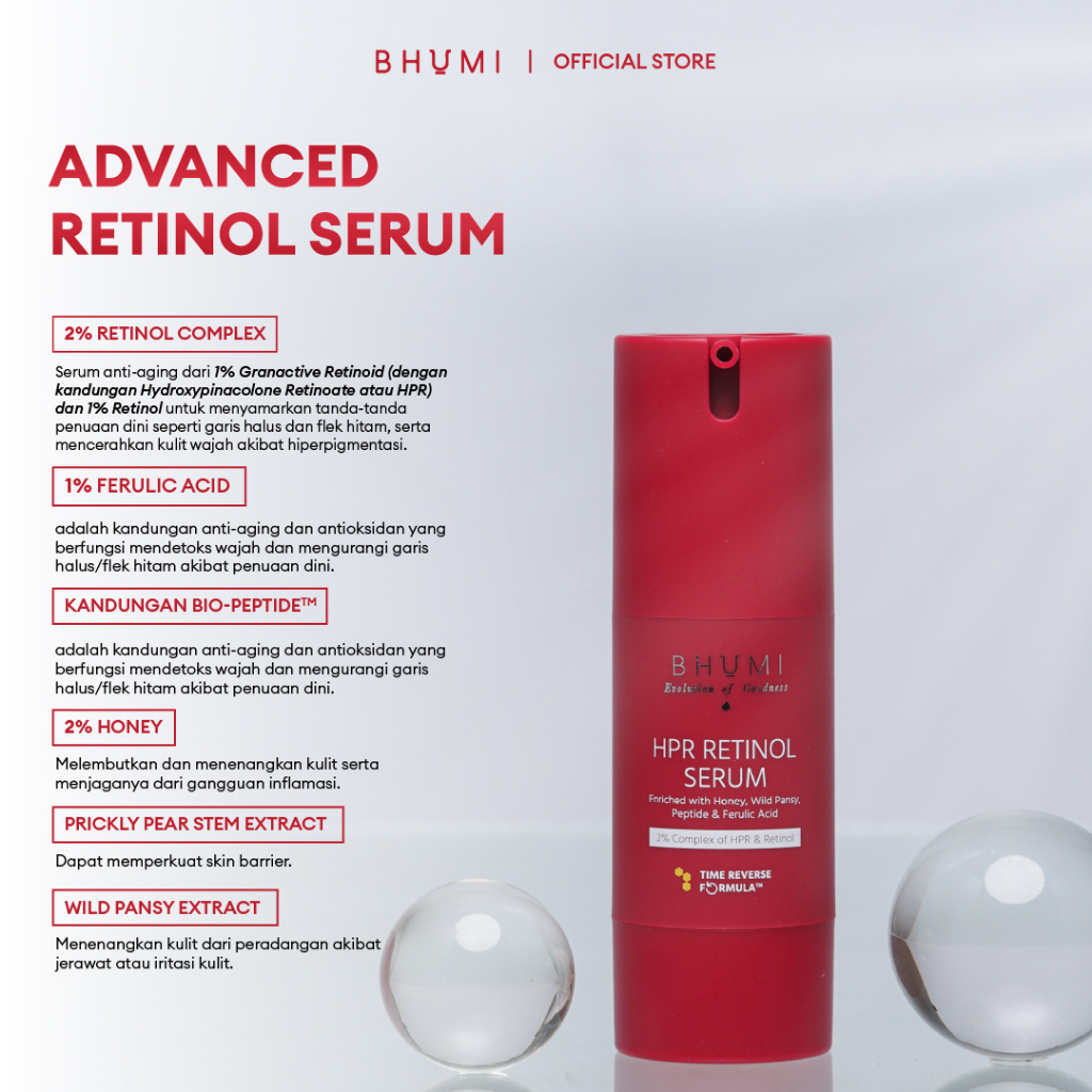 Riza Kreasi Naturalindo BHUMI HPR Retinol Serum
