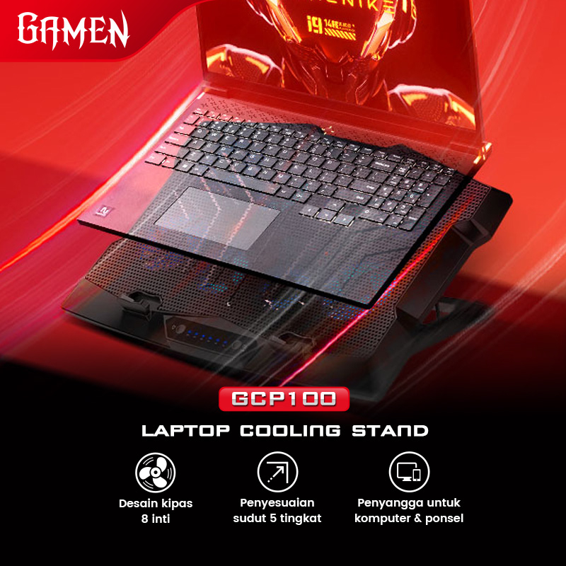  Gamen Indonesia GAMEN Cooling Pad 8 Super Fan  GCP100