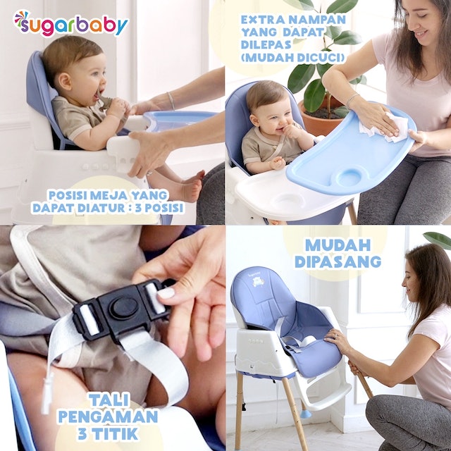 Sugar Baby  My Chair (Baby Booster & High Chair) : 6 Growing Stages