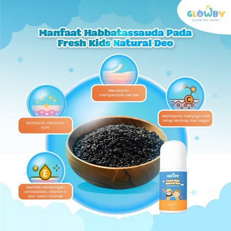 Glowby Fresh Kidz Natural Deo Extra Moizt & Active
