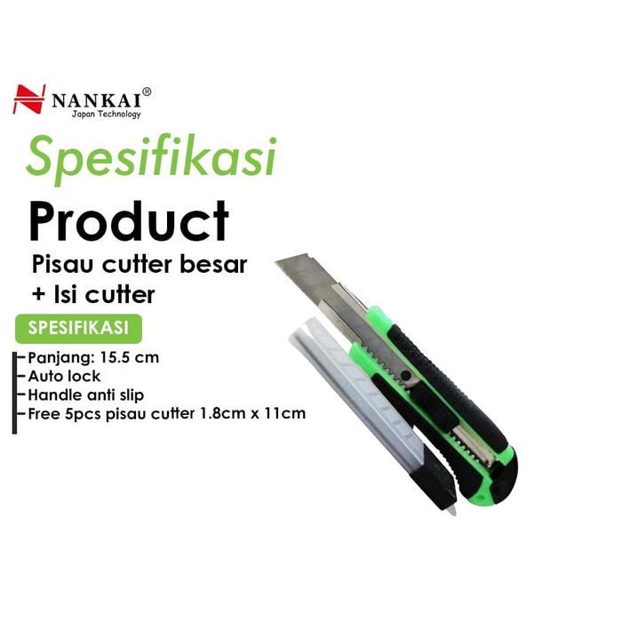 Rohartindo Nusantara Luas Nankai Pisau Cutter Besar + Isi 179 - 02