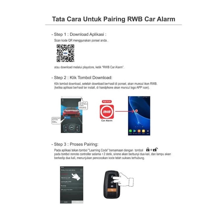  RWB Alarm Mobil Universal 8908