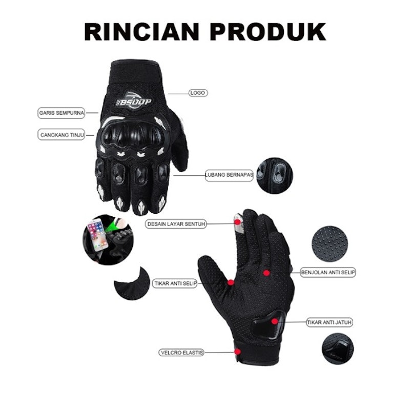 ZACRO Sarung Tangan Motor