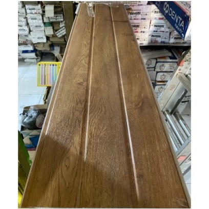  Alfafon Plafon PVC Serat Kayu Jati Coklat Muda  NF 30630