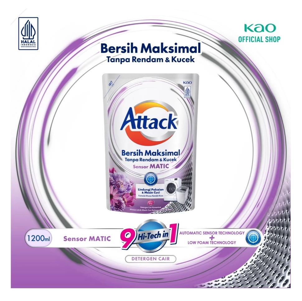 KAO Attack Sensor Matic Deterjen Cair 