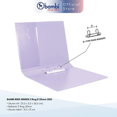 Bambi Bambi Binder A4 2 Ring Type D 2120