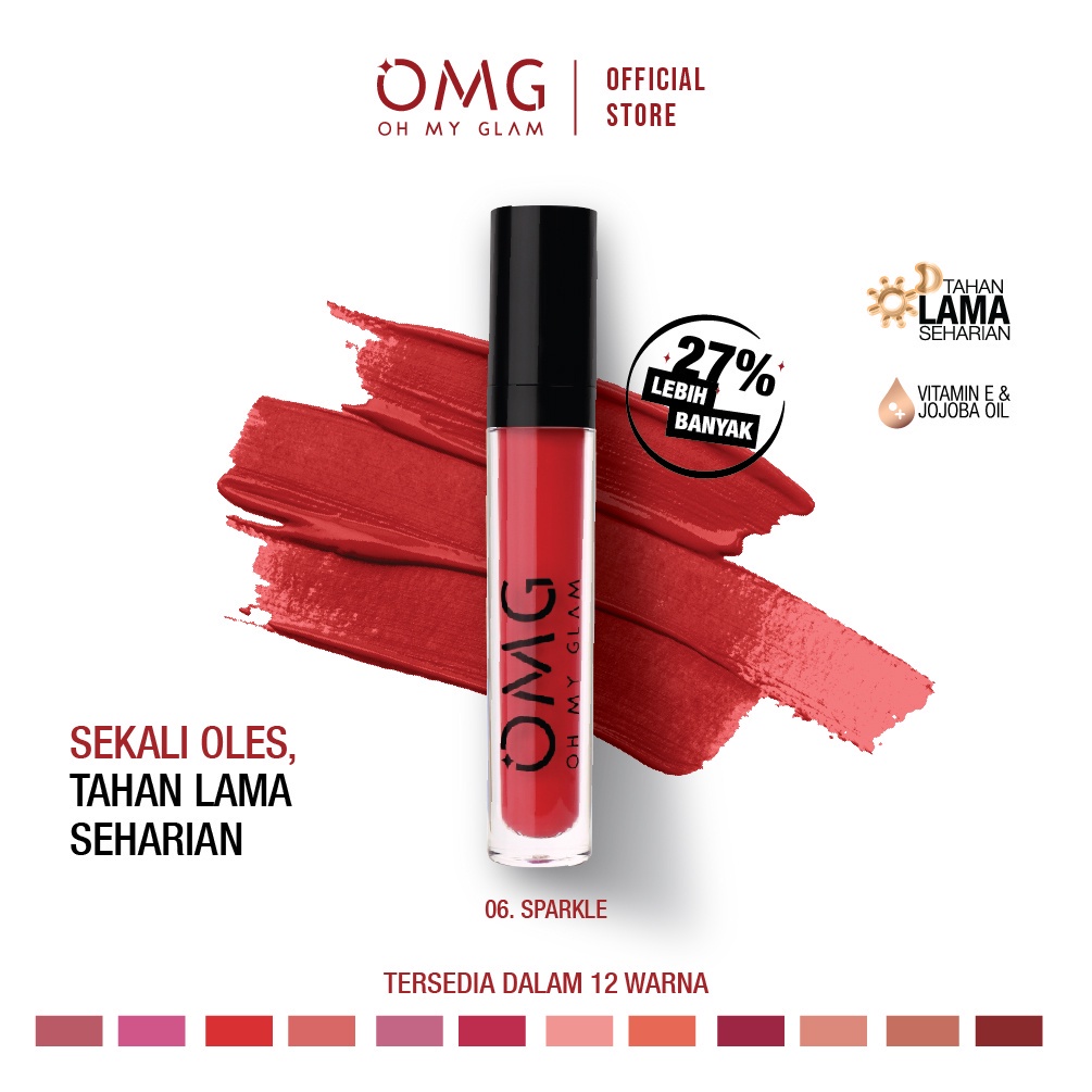 OMG Oh My Glam Matte Kiss Lip Cream 06 Sparkle