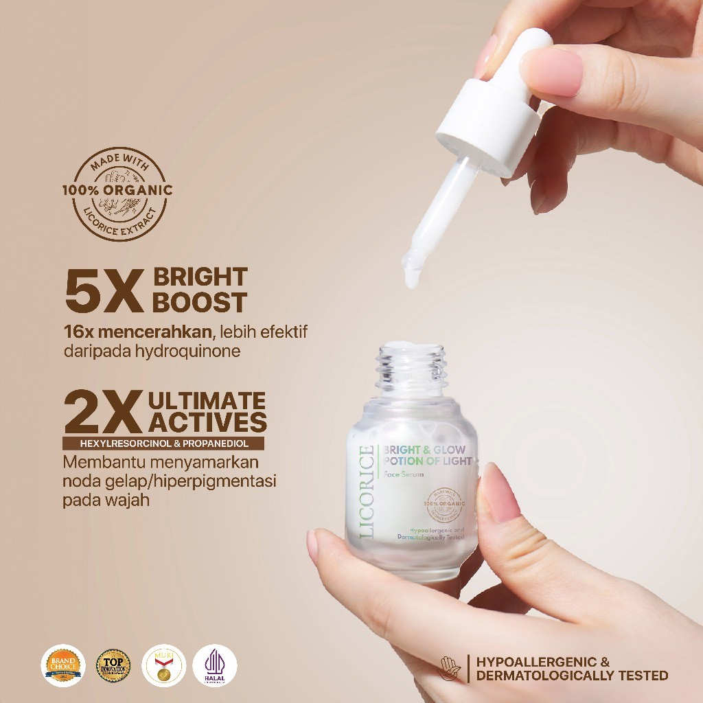Penta Natural Kosmetindo N'PURE Licorice Bright & Glow Potion of Light Serum
