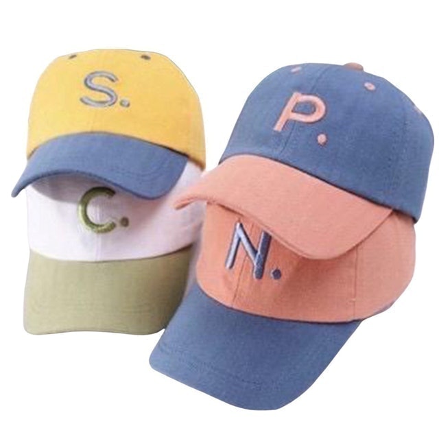 Topi Baseball Anak Laki-laki & Perempuan Motif Bordir Alfabeth