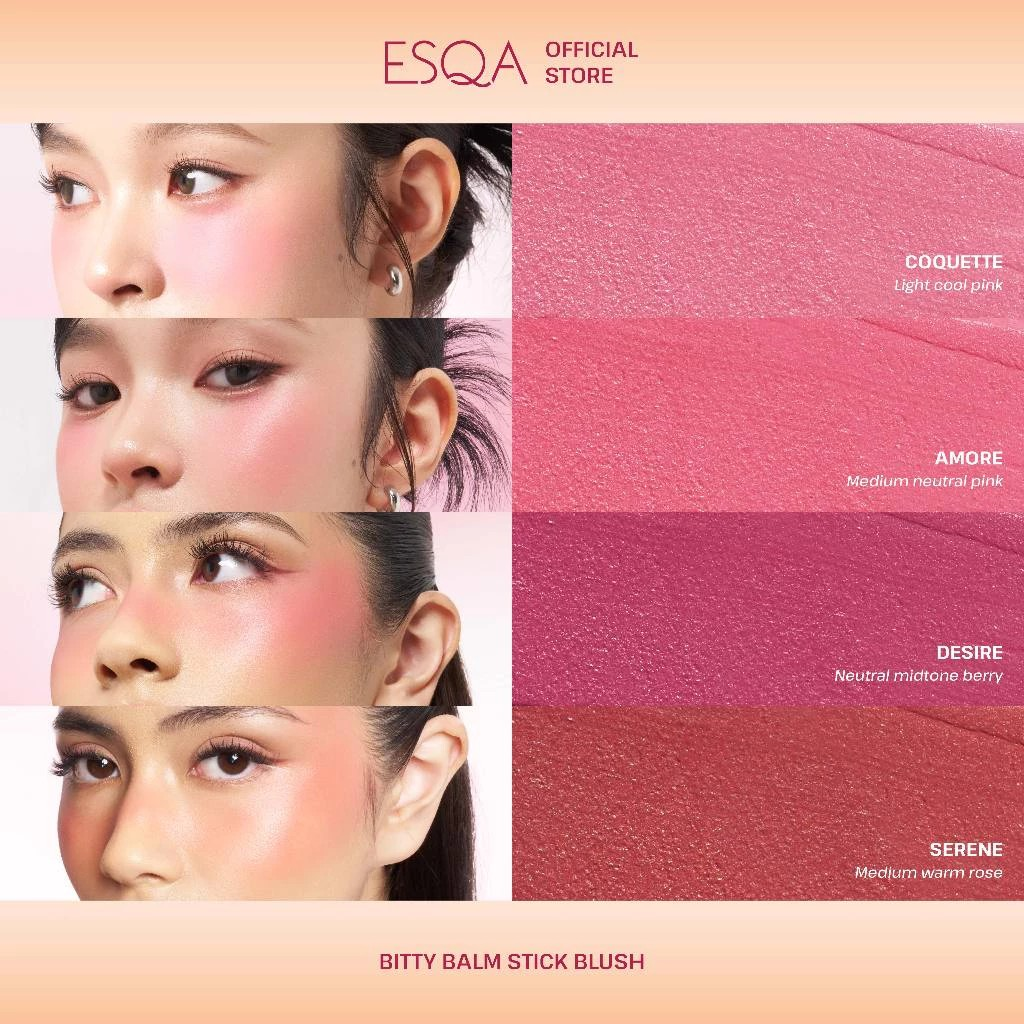 Keva Cosmetics International ESQA Bitty Balm Stick Blush Coquette