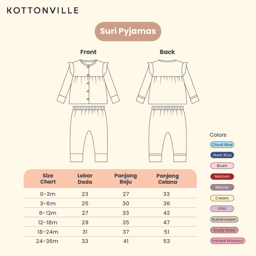 Kottonville Kottonville Suri Foldable Pyjamas Sets