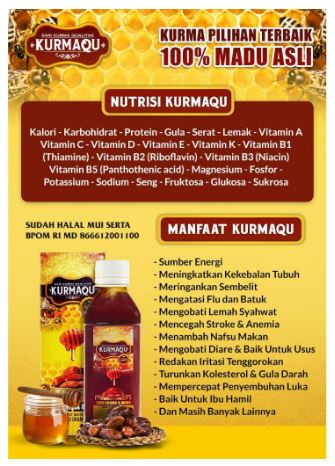 Prima Dairy Mubarok KurmaQu Sari Kurma dan Madu
