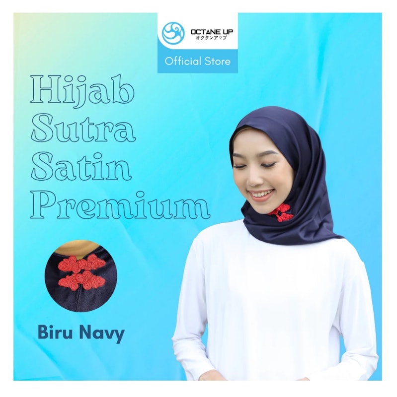 Octane Up Hijab Instan Sutra Satin Kancing Shanghai Premium 3